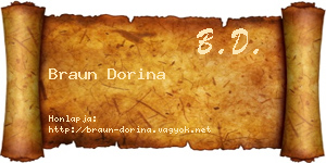 Braun Dorina névjegykártya